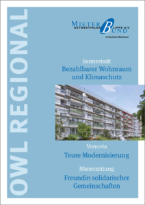 OWL Regional – Zeitschrift des Mieterbundes Ostwestfalen-Lippe e.V., Ausgabe 1/2021