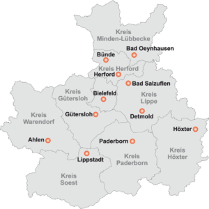 Die Geschäftsstellen des Mieterbundes OWL e.V.