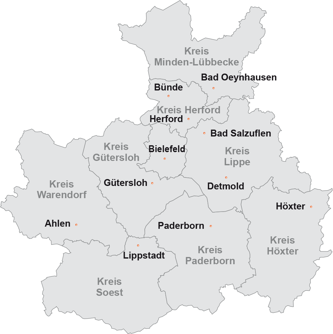 Die Geschäftsstellen des Mieterbundes OWL e.V.